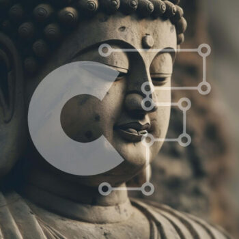 Intra Συλλεκτικό Ξύλινο Παζλ Plywood  4mm - Κοντινό πλάνο γαλήνιο άγαλμα του Βούδα Σε Ξύλινο Κουτί - Διαστάσεις Puzzle: 10x10 cm – 25 κομμάτια - Image 1