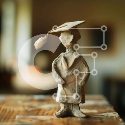 Intra Συλλεκτικό Ξύλινο Παζλ Plywood 4mm - Χειροποίητο γλυπτό αποφοίτησης σε ξύλινο τραπέζι Σε Ξύλινο Κουτί - Διαστάσεις: 10x10 cm – 25 κομμάτια - Image 1