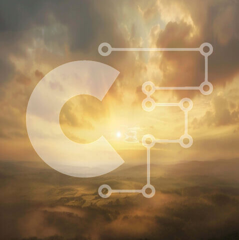 Intra Συλλεκτικό Ξύλινο Παζλ Plywood  4mm - Γραφικό ηλιοβασίλεμα πάνω από το ειδυλλιακό τοπίο Σε Ξύλινο Κουτί - Διαστάσεις: 10x10 cm – 25 κομμάτια - Image 1