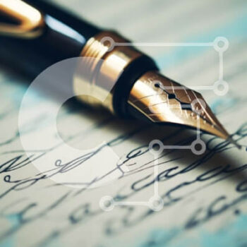 Intra Συλλεκτικό Ξύλινο Παζλ Plywood  4mm - Vintage στυλό σε παλιό χειρόγραφο χαρτί Σε Ξύλινο Κουτί - Διαστάσεις: 10x10 cm – 25 κομμάτια - Image 1