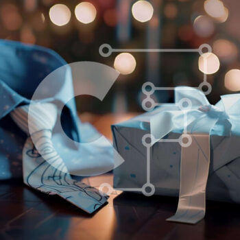 Intra Συλλεκτικό Ξύλινο Παζλ Plywood  4mm - Μπλε πουκάμισο και γραβάτα παρουσίαση με κουτί δώρου Σε Ξύλινο Κουτί - Διαστάσεις Puzzle: 10x10 cm – 25 κομμάτια - Image 1