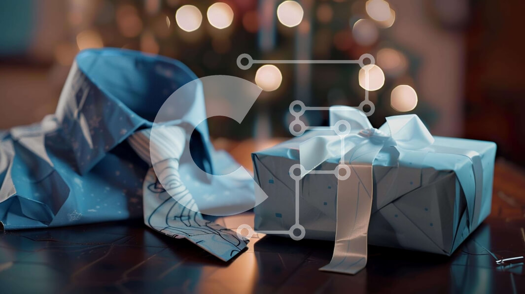 Intra Συλλεκτικό Ξύλινο Παζλ Plywood  4mm - Μπλε πουκάμισο και γραβάτα παρουσίαση με κουτί δώρου Σε Ξύλινο Κουτί - Διαστάσεις Puzzle: 10x10 cm – 25 κομμάτια