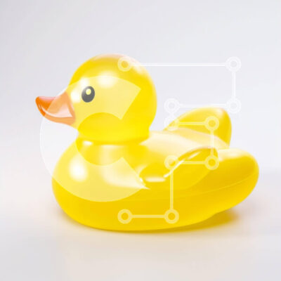 Intra Συλλεκτικό Ξύλινο Παζλ Plywood  4mm - Κίτρινο λαστιχένιο παιχνίδι πάπιας Σε Ξύλινο Κουτί - Διαστάσεις: 10x10 cm – 25 κομμάτια - Image 1