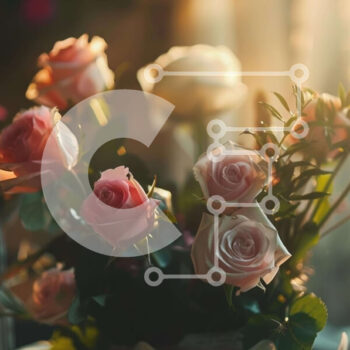 Intra Συλλεκτικό Ξύλινο Παζλ Plywood  4mm - Ροζ τριαντάφυλλα και κεριά σε ένα ηλιόλουστο τραπέζι Σε Ξύλινο Κουτί - Διαστάσεις Puzzle: 10x10 cm – 25 κομμάτια - Image 1