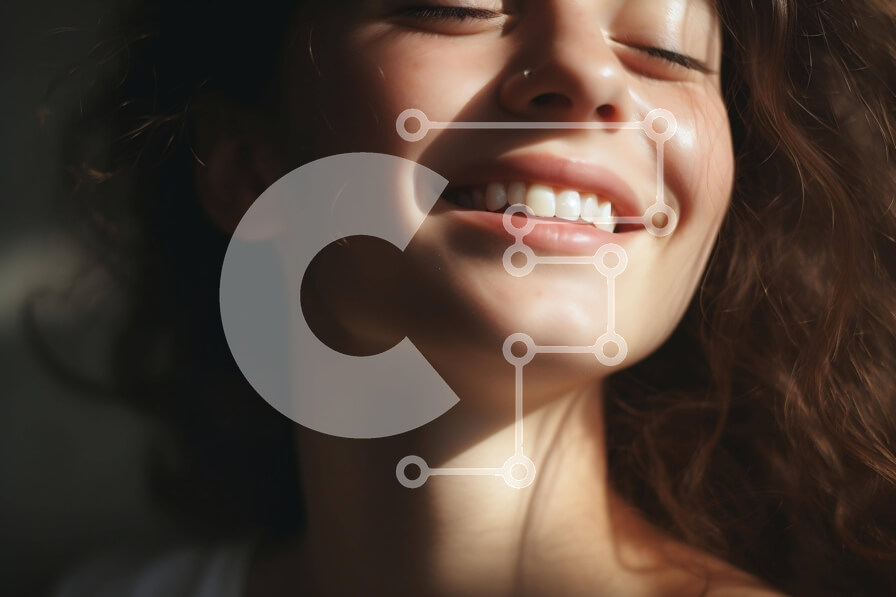 Intra Συλλεκτικό Ξύλινο Παζλ Plywood  4mm - Χαμογελαστή γυναίκα με μακριά σγουρά μαλλιά Σε Ξύλινο Κουτί - Διαστάσεις Puzzle: 10x10 cm – 25 κομμάτια