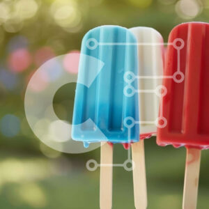 Intra Συλλεκτικό Ξύλινο Παζλ Plywood  4mm - Πατριωτικά Popsicles για τον εορτασμό της Ημέρας της Ανεξαρτησίας Σε Ξύλινο Κουτί - Διαστάσεις Puzzle: 10x10 cm – 25 κομμάτια