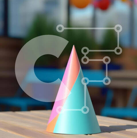 Intra Συλλεκτικό Ξύλινο Παζλ Plywood 4mm - Πολύχρωμο σκηνικό πάρτι με μπαλόνια και καπέλο για πάρτι Σε Ξύλινο Κουτί - Διαστάσεις Puzzle: 10x10 cm – 25 κομμάτια - Image 1