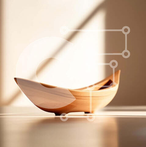 Intra Συλλεκτικό Ξύλινο Παζλ Plywood  4mm - Ξύλινο σκάφος που εμφανίζεται στο τραπέζι Σε Ξύλινο Κουτί - Διαστάσεις: 10x10 cm – 25 κομμάτια - Image 1