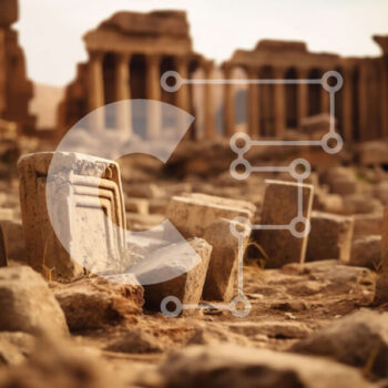 Intra Συλλεκτικό Ξύλινο Παζλ Plywood  4mm - Αρχαίες πέτρες και πυλώνες σε ένα ανοιχτό πεδίο Σε Ξύλινο Κουτί - Διαστάσεις Puzzle: 10x10 cm – 25 κομμάτια - Image 1