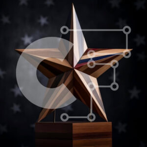 Intra Συλλεκτικό Ξύλινο Παζλ Plywood  4mm - Ξύλινο γλυπτό σε σχήμα αστεριού Σε Ξύλινο Κουτί - Διαστάσεις: 10x10 cm – 25 κομμάτια