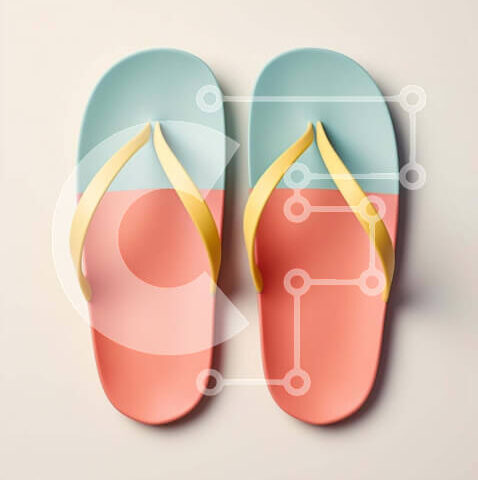 Intra Συλλεκτικό Ξύλινο Παζλ Plywood  4mm - Πολύχρωμα σανδάλια σαγιονάρας Σε Ξύλινο Κουτί - Διαστάσεις Puzzle: 10x10 cm – 25 κομμάτια - Image 1