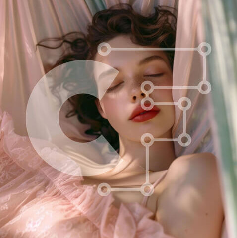 Intra Συλλεκτικό Ξύλινο Παζλ Plywood  4mm - Νεαρή γυναίκα που κοιμάται στην αιώρα Σε Ξύλινο Κουτί - Διαστάσεις Puzzle: 10x10 cm – 25 κομμάτια - Image 1