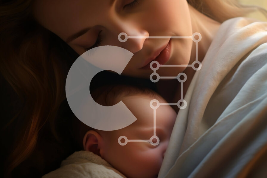 Intra Συλλεκτικό Ξύλινο Παζλ Plywood  4mm - Γυναίκα που κοιμάται με το μωρό Σε Ξύλινο Κουτί - Διαστάσεις Puzzle: 10x10 cm – 25 κομμάτια