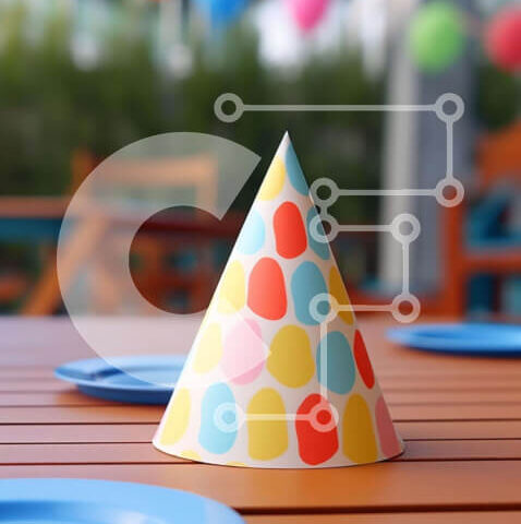 Intra Συλλεκτικό Ξύλινο Παζλ Plywood  4mm - Ρύθμιση πολύχρωμου πάρτι Σε Ξύλινο Κουτί - Διαστάσεις Puzzle: 10x10 cm – 25 κομμάτια - Image 1