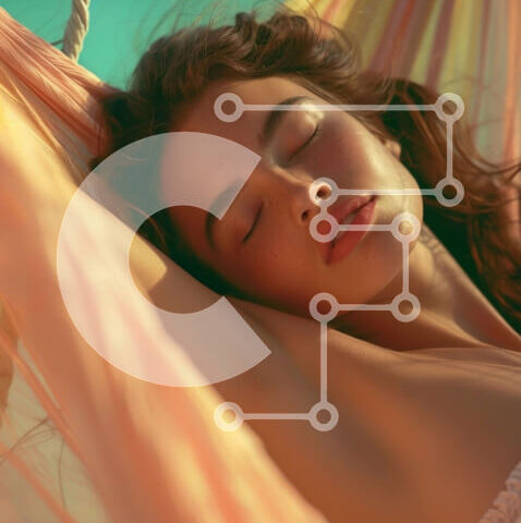 Intra Συλλεκτικό Ξύλινο Παζλ Plywood  4mm - Γυναίκα που χαλαρώνει στην αιώρα Σε Ξύλινο Κουτί - Διαστάσεις: 10x10 cm – 25 κομμάτια - Image 1