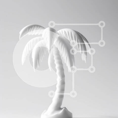 Intra Συλλεκτικό Ξύλινο Παζλ Plywood 4mm - Λευκό γλυπτό φοίνικα στο τραπέζι Σε Ξύλινο Κουτί - Διαστάσεις: 10x10 cm – 25 κομμάτια - Image 1