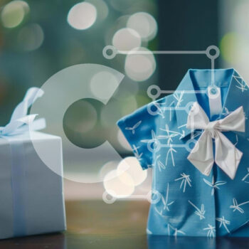 Intra Συλλεκτικό Ξύλινο Παζλ Plywood  4mm - Μπλε Origami κιμονό και λευκό κουτί δώρου Σε Ξύλινο Κουτί - Διαστάσεις Puzzle: 10x10 cm – 25 κομμάτια - Image 1