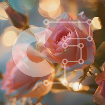 Intra Συλλεκτικό Ξύλινο Παζλ Plywood  4mm - Μπουκέτο με ροζ τριαντάφυλλα με φωτισμένα φώτα Σε Ξύλινο Κουτί - Διαστάσεις Puzzle: 10x10 cm – 25 κομμάτια - Image 1