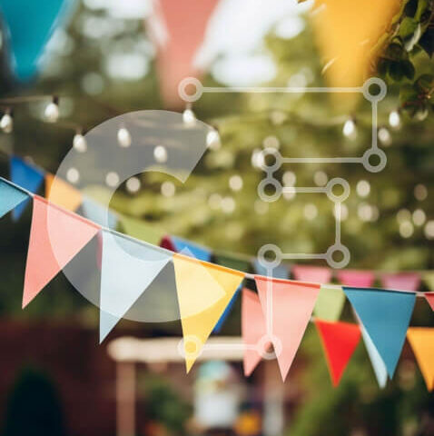 Intra Συλλεκτικό Ξύλινο Παζλ Plywood  4mm - Πολύχρωμες σημαίες με σημαίες σε εξωτερικό χώρο Σε Ξύλινο Κουτί - Διαστάσεις Puzzle: 10x10 cm – 25 κομμάτια - Image 1