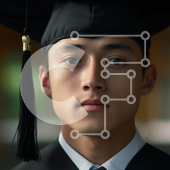 Intra Συλλεκτικό Ξύλινο Παζλ Plywood  4mm - Εικόνα αποφοίτησης ενός νεαρού άνδρα Σε Ξύλινο Κουτί - Διαστάσεις Puzzle: 10x10 cm – 25 κομμάτια - Image 1