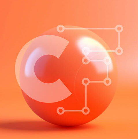 Intra Συλλεκτικό Ξύλινο Παζλ Plywood  4mm - Πορτοκαλί μπάλα σε φωτεινό πορτοκαλί φόντο Σε Ξύλινο Κουτί - Διαστάσεις: 10x10 cm – 25 κομμάτια - Image 1