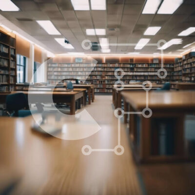 Intra Συλλεκτικό Ξύλινο Παζλ Plywood  4mm - Άδεια βιβλιοθήκη με ράφια και γραφεία Σε Ξύλινο Κουτί - Διαστάσεις Puzzle: 10x10 cm – 25 κομμάτια - Image 1