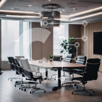 Intra Συλλεκτικό Ξύλινο Παζλ Plywood  4mm - Κενή αίθουσα συνεδριάσεων Σε Ξύλινο Κουτί - Διαστάσεις Puzzle: 10x10 cm – 25 κομμάτια - Image 1