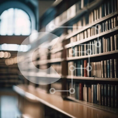 Intra Συλλεκτικό Ξύλινο Παζλ Plywood  4mm - Άδεια βιβλιοθήκη με σειρές βιβλίων Σε Ξύλινο Κουτί - Διαστάσεις Puzzle: 10x10 cm – 25 κομμάτια - Image 1