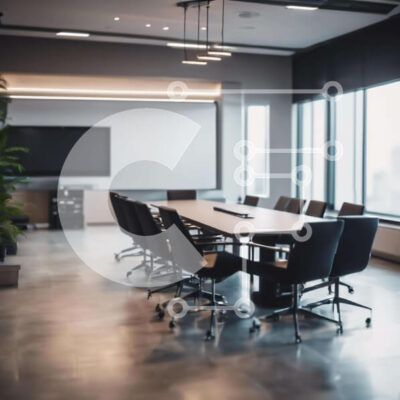 Intra Συλλεκτικό Ξύλινο Παζλ Plywood  4mm - Ευρύχωρη αίθουσα συνεδριάσεων με μεγάλο τραπέζι και καρέκλες Σε Ξύλινο Κουτί - Διαστάσεις Puzzle: 10x10 cm – 25 κομμάτια - Image 1