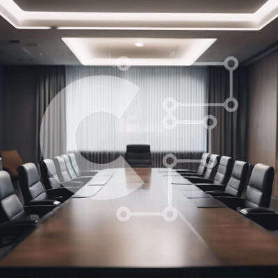 Intra Συλλεκτικό Ξύλινο Παζλ Plywood  4mm - Ευρύχωρη αίθουσα συνεδριάσεων με μακρύ τραπέζι και μαύρες καρέκλες Σε Ξύλινο Κουτί - Διαστάσεις Puzzle: 10x10 cm – 25 κομμάτια - Image 1