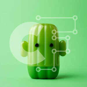 Intra Συλλεκτικό Ξύλινο Παζλ Plywood  4mm - Πράσινο παιχνίδι κάκτος με χαμογελαστό πρόσωπο Σε Ξύλινο Κουτί - Διαστάσεις: 10x10 cm – 25 κομμάτια