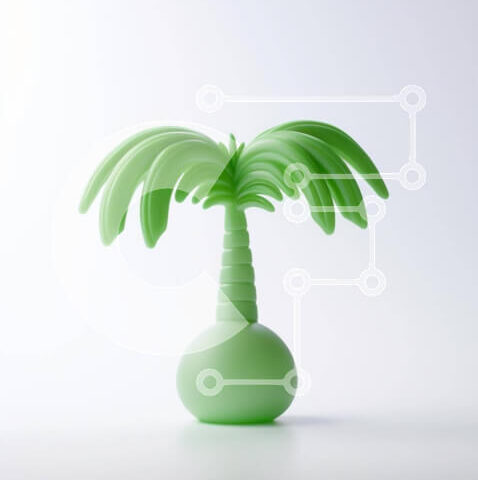 Intra Συλλεκτικό Ξύλινο Παζλ Plywood  4mm - Πράσινος Φοίνικας Σε Ξύλινο Κουτί - Διαστάσεις: 10x10 cm – 25 κομμάτια - Image 1