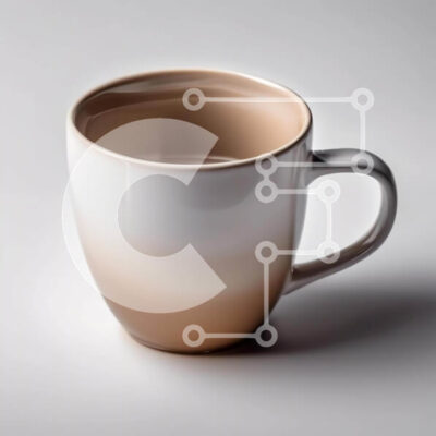 Intra Συλλεκτικό Ξύλινο Παζλ Plywood  4mm - Λευκό και μπεζ φλιτζάνι καφέ για ζεστά ροφήματα Σε Ξύλινο Κουτί - Διαστάσεις: 10x10 cm – 25 κομμάτια - Image 1