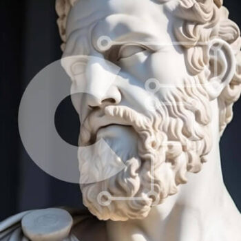 Intra Συλλεκτικό Ξύλινο Παζλ Plywood  4mm - Κοντινό πλάνο της Αρχαίας Ελληνικής Προτομής στην Αθήνα Σε Ξύλινο Κουτί - Διαστάσεις Puzzle: 10x10 cm – 25 κομμάτια - Image 1