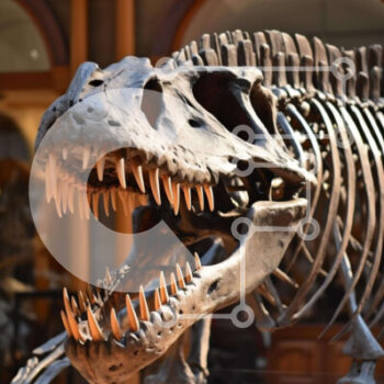 Intra Συλλεκτικό Ξύλινο Παζλ Plywood  4mm - Έκθεση T-Rex Skeleton Σε Ξύλινο Κουτί - Διαστάσεις Puzzle: 10x10 cm – 25 κομμάτια - Image 1