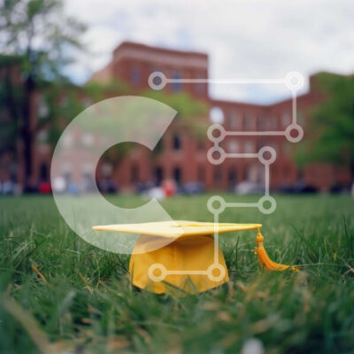 Intra Συλλεκτικό Ξύλινο Παζλ Plywood  4mm - Κίτρινο καπάκι αποφοίτησης στην πανεπιστημιούπολη Σε Ξύλινο Κουτί - Διαστάσεις Puzzle: 10x10 cm – 25 κομμάτια - Image 1