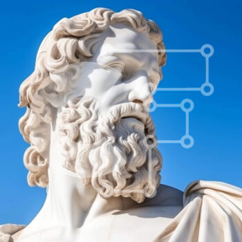 Intra Συλλεκτικό Ξύλινο Παζλ Plywood  4mm - Ιστορικό λευκό άγαλμα γενειοφόρου στην Ελλάδα Σε Ξύλινο Κουτί - Διαστάσεις Puzzle: 10x10 cm – 25 κομμάτια - Image 1