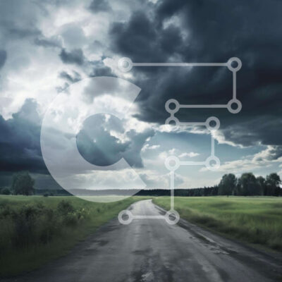 Intra Συλλεκτικό Ξύλινο Παζλ Plywood  4mm - Σκοτεινός Θυελλώδης Ουρανός με Κενό Δρόμο Σε Ξύλινο Κουτί - Διαστάσεις Puzzle: 10x10 cm – 25 κομμάτια - Image 1