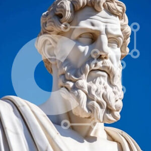 Intra Συλλεκτικό Ξύλινο Παζλ Plywood  4mm - Λευκή μαρμάρινη προτομή του Σωκράτη Σε Ξύλινο Κουτί - Διαστάσεις Puzzle: 10x10 cm – 25 κομμάτια