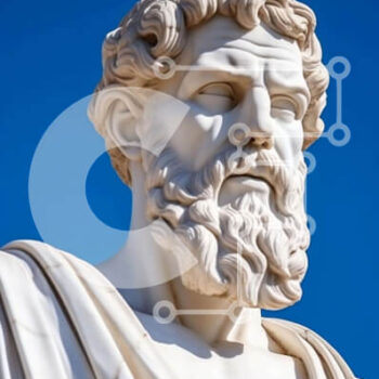 Intra Συλλεκτικό Ξύλινο Παζλ Plywood  4mm - Λευκή μαρμάρινη προτομή του Σωκράτη Σε Ξύλινο Κουτί - Διαστάσεις Puzzle: 10x10 cm – 25 κομμάτια - Image 1