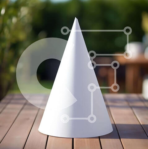 Intra Συλλεκτικό Ξύλινο Παζλ Plywood  4mm - Λευκό φωτιστικό σε σχήμα κώνου σε ξύλινο τραπέζι Σε Ξύλινο Κουτί - Διαστάσεις: 10x10 cm – 25 κομμάτια - Image 1