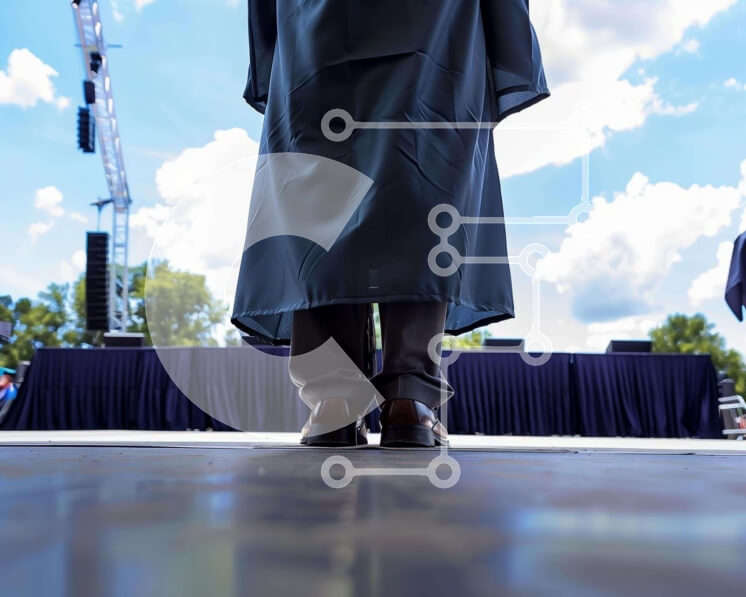 Intra Συλλεκτικό Ξύλινο Παζλ Plywood  4mm - Πρόσωπο στην υπαίθρια τελετή αποφοίτησης Σε Ξύλινο Κουτί - Διαστάσεις Puzzle: 10x10 cm – 25 κομμάτια