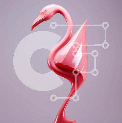 Intra Συλλεκτικό Ξύλινο Παζλ Plywood 4mm - Ροζ Γλυπτό Φλαμίνγκο Σε Ξύλινο Κουτί - Διαστάσεις: 10x10 cm – 25 κομμάτια - Image 1