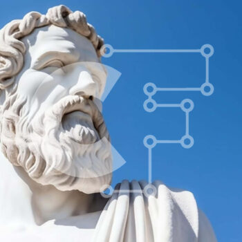 Intra Συλλεκτικό Ξύλινο Παζλ Plywood  4mm - Λευκό άγαλμα του Σωκράτη ενάντια στο Blue Sky Σε Ξύλινο Κουτί - Διαστάσεις Puzzle: 10x10 cm – 25 κομμάτια - Image 1