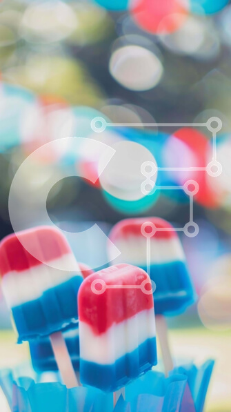 Intra Συλλεκτικό Ξύλινο Παζλ Plywood  4mm - Εορταστικό ντεκόρ 4ης Ιουλίου Σε Ξύλινο Κουτί - Διαστάσεις: 10x10 cm – 25 κομμάτια