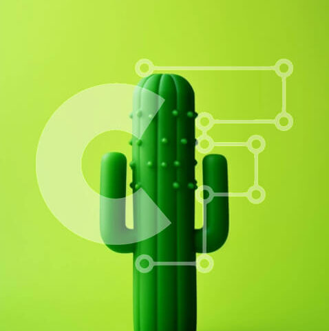 Intra Συλλεκτικό Ξύλινο Παζλ Plywood 4mm - Πράσινος Πλαστικός Κάκτος Σε Ξύλινο Κουτί - Διαστάσεις: 10x10 cm – 25 κομμάτια - Image 1