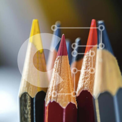 Intra Συλλεκτικό Ξύλινο Παζλ Plywood 4mm - Ομάδα χρωματιστά μολύβια Σε Ξύλινο Κουτί - Διαστάσεις: 10x10 cm – 25 κομμάτια - Image 1