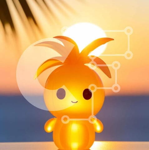 Intra Συλλεκτικό Ξύλινο Παζλ Plywood 4mm - Παιχνίδι ανανά με έντονο φωτισμό στο ηλιοβασίλεμα Σε Ξύλινο Κουτί - Διαστάσεις: 10x10 cm – 25 κομμάτια - Image 1