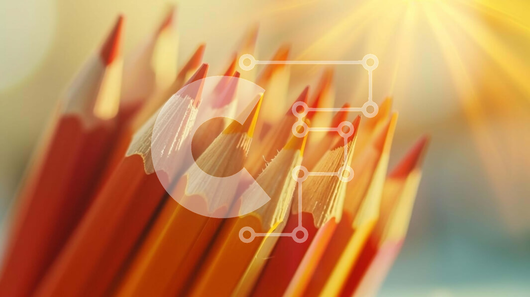 Intra Συλλεκτικό Ξύλινο Παζλ Plywood  4mm - Κοντινό πλάνο με έντονα χρωματιστά μολύβια Σε Ξύλινο Κουτί - Διαστάσεις Puzzle: 10x10 cm – 25 κομμάτια