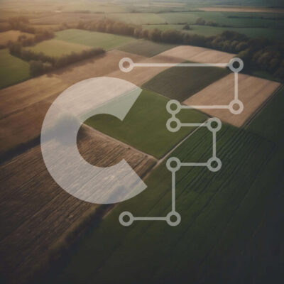 Intra Συλλεκτικό Ξύλινο Παζλ Plywood  4mm - Αεροφωτογραφία των πράσινων αγρών καλλιεργειών Σε Ξύλινο Κουτί - Διαστάσεις: 10x10 cm – 25 κομμάτια - Image 1